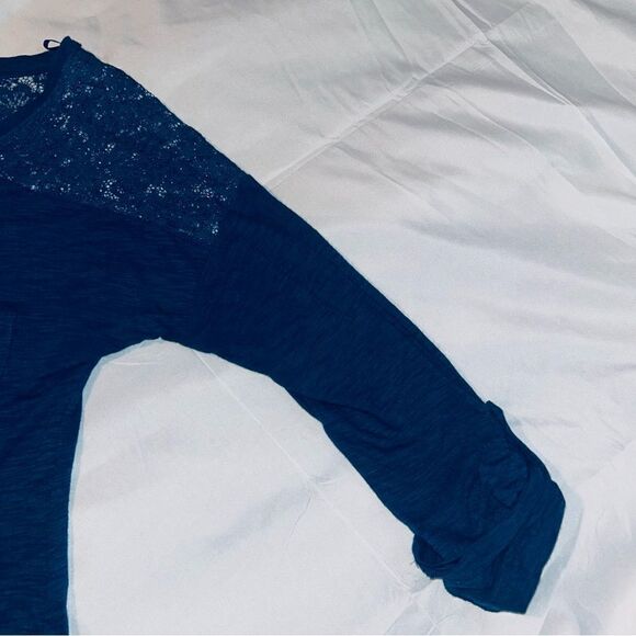 Express X-Small Navy Blue Half Sleeve Shirt - Picture 4 of 7